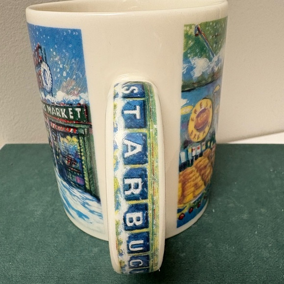 Vintage Starbucks Barista Christmas Holiday Market Scene Mug Made in Taiwan - Picture 2 of 7